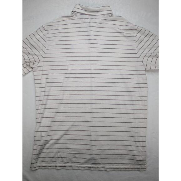 Polo Golf Ralph Lauren Stretch Lisle Mens Golf Polo Shirt XL White Gray Stripe - Picture 7 of 7